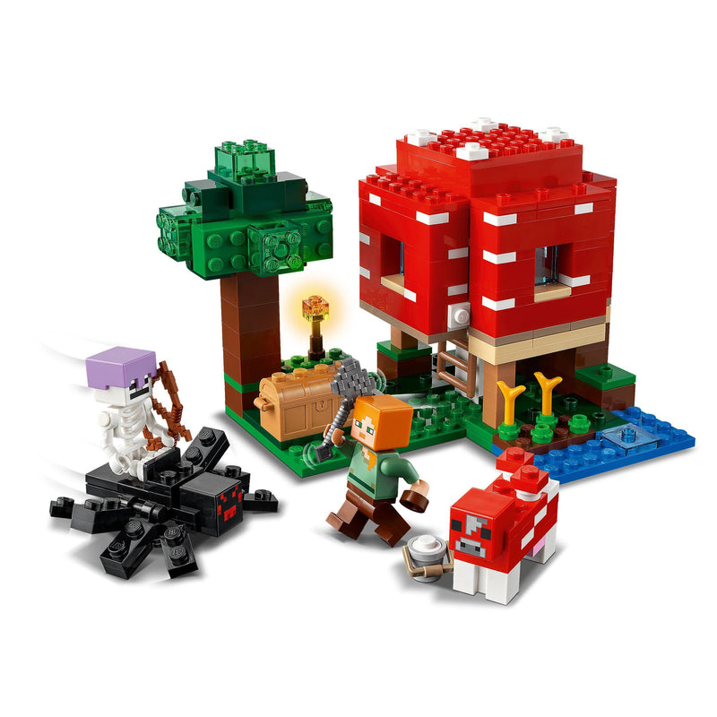 LEGO Minecraft 21179 The Mushroom House Toy for Kids