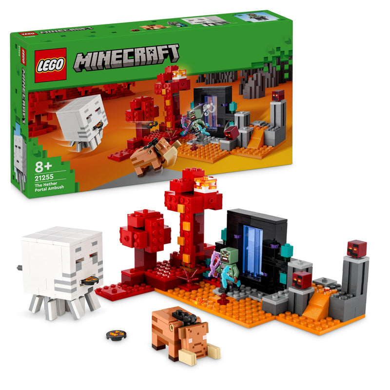 LEGO Minecraft 21255 The Nether Portal Ambush Toy Set