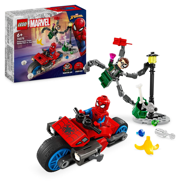 LEGO Marvel 76275 Motorcycle Chase: Spider-Man vs. Doc Ock Set