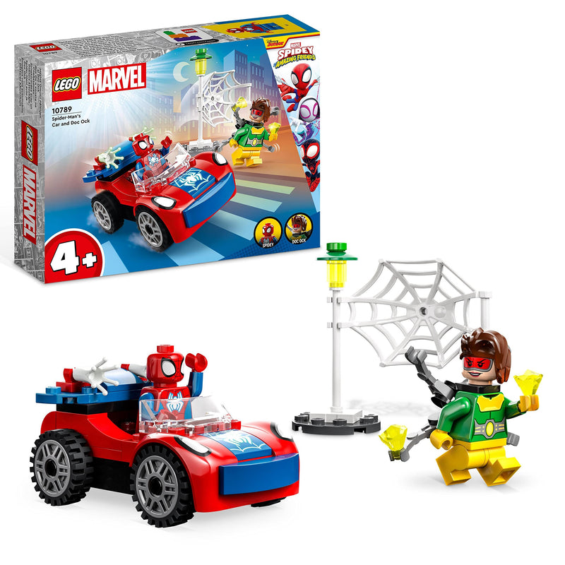 LEGO Marvel 10789 Spidey and His Amazing Friends Spider-Man's Car and Doc Ock Set