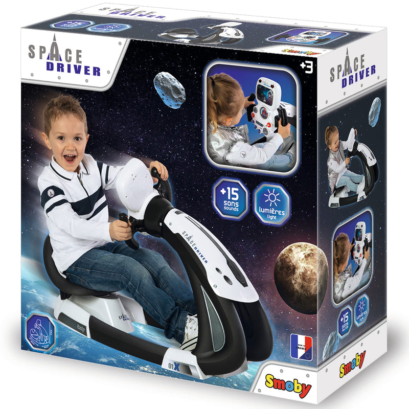 Smoby Space Driver Black – Interactive Space-Themed Driving Simulator