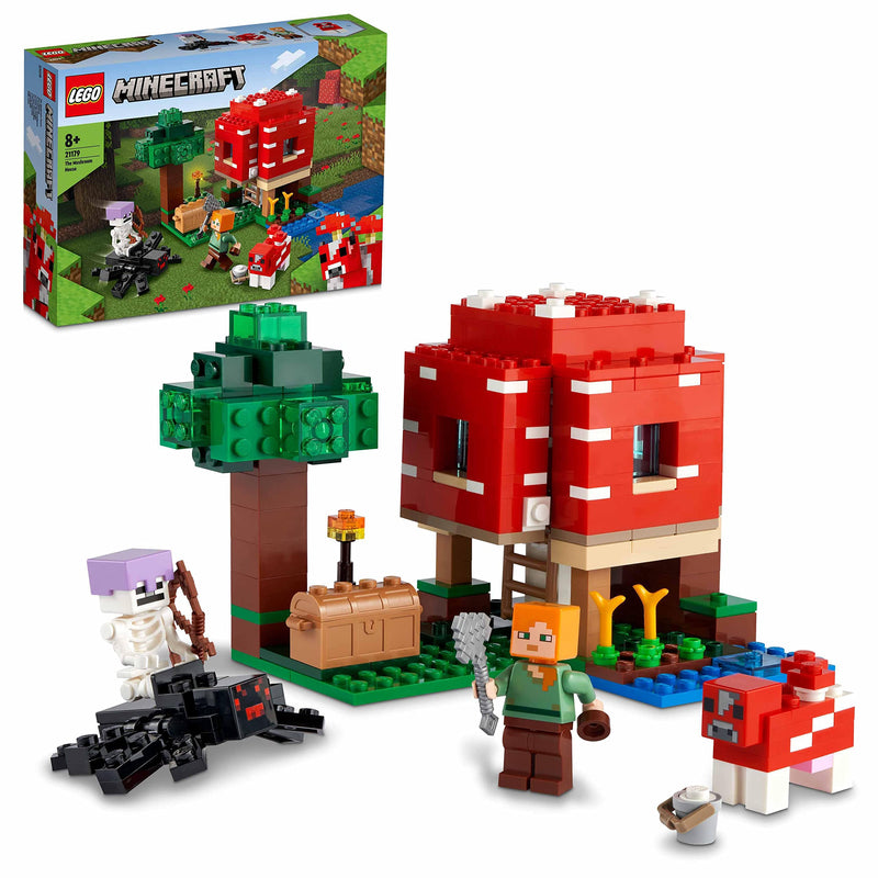 LEGO Minecraft 21179 The Mushroom House Toy for Kids