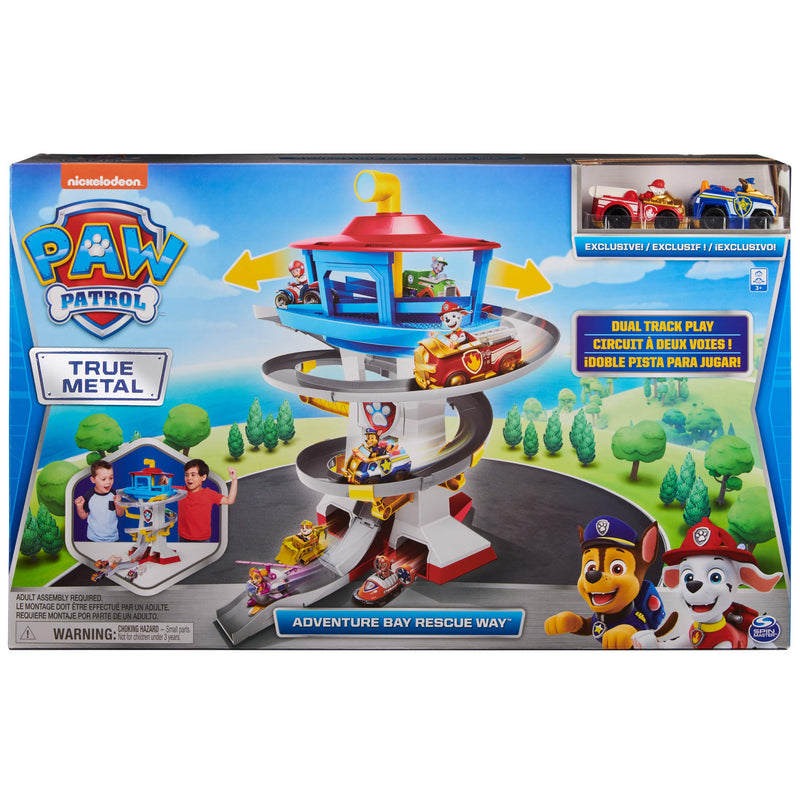 PAW Patrol True Metal Adventure Bay Rescue Lookout Tower with 2 Vehicles