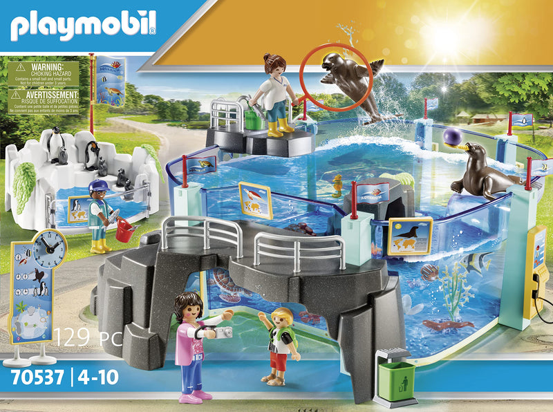 Playmobil 70537 Family Fun Day at the Aquarium & Penguin Enclosure Set