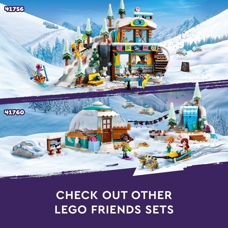 LEGO Friends 41756 Holiday Ski Slope and Café Winter Set