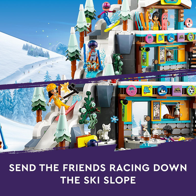 LEGO Friends 41756 Holiday Ski Slope and Café Winter Set