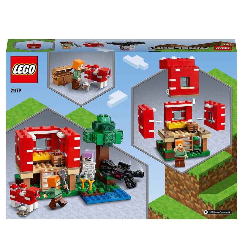 LEGO Minecraft 21179 The Mushroom House Toy for Kids