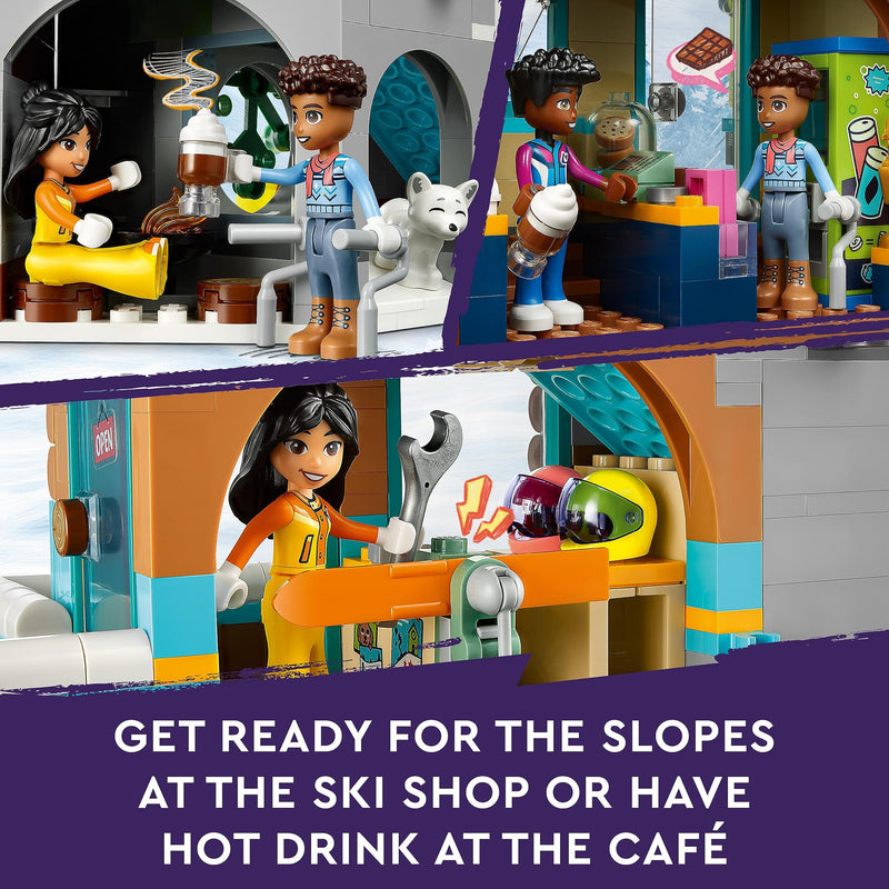 LEGO Friends 41756 Holiday Ski Slope and Café Winter Set