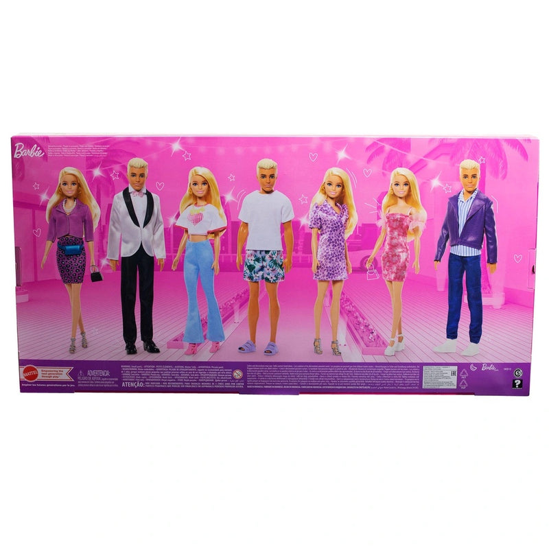 Barbie Doll and Ken Doll Fashion Set with Clothes and Accessories