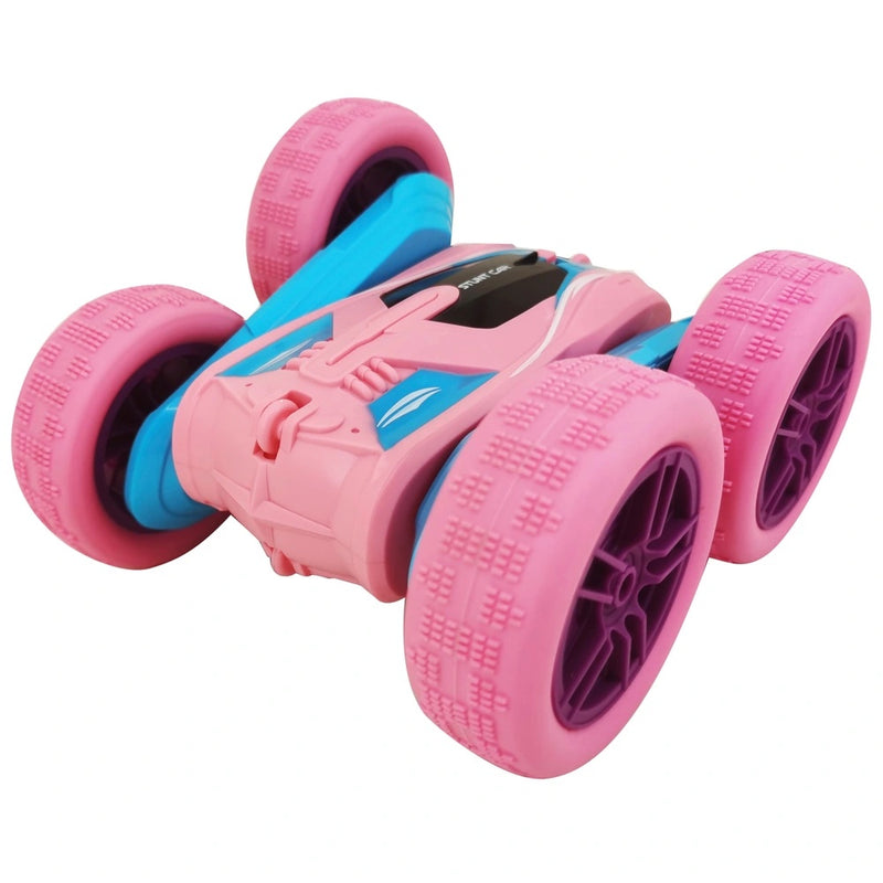 Spin n’ Stunt Remote Control Car 360⁰ spins Double-sided flips 1:24 - Pink