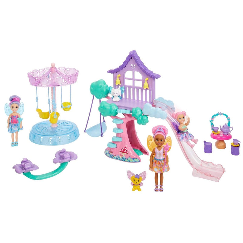 Barbie Chelsea Dolls with Fairytale Playset, Treehouse and Carousel