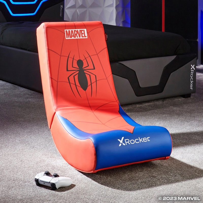 X Rocker Marvel Icon Spider-Man Floor Rocker Gaming Chair