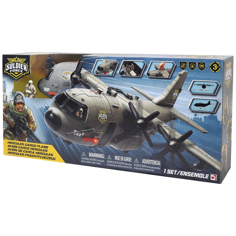 Soldier Force Lights and Sounds Hercules Cargo Plane Set