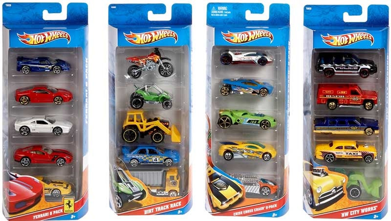 Hot Wheels 1:64 Cars 5 Pack Assortment