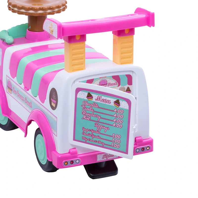 Ice Cream Truck Ride On with Light Up Horn and Sound