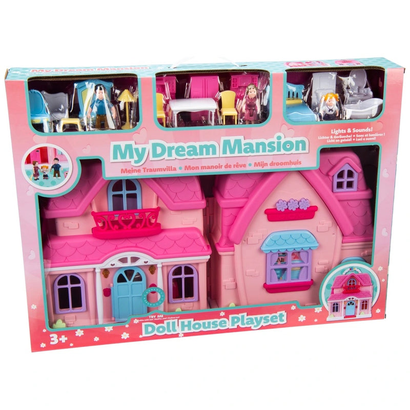 My Dream Mansion Foldable Dollhouse with Accessories