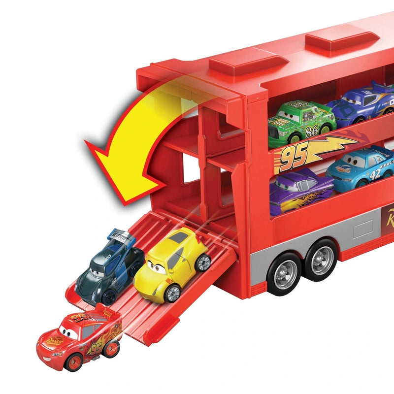 Disney Pixar Cars Mack Mini Racers Hauler Playset with 5 Mini Cars Racers