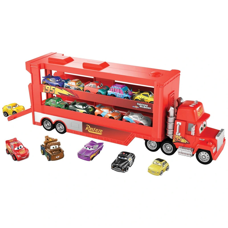 Disney Pixar Cars Mack Mini Racers Hauler Playset with 5 Mini Cars Racers