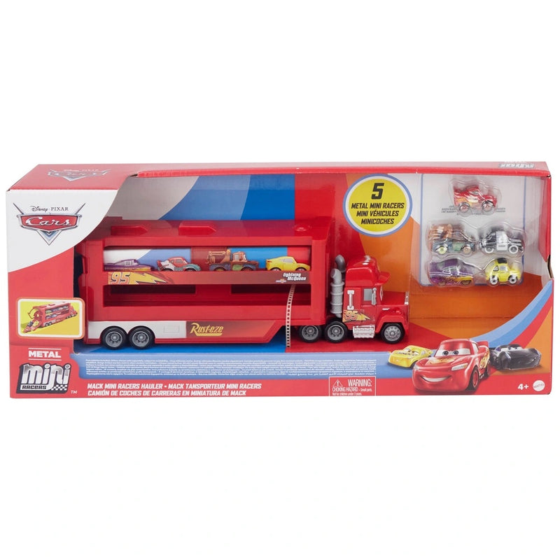 Disney Pixar Cars Mack Mini Racers Hauler Playset with 5 Mini Cars Racers