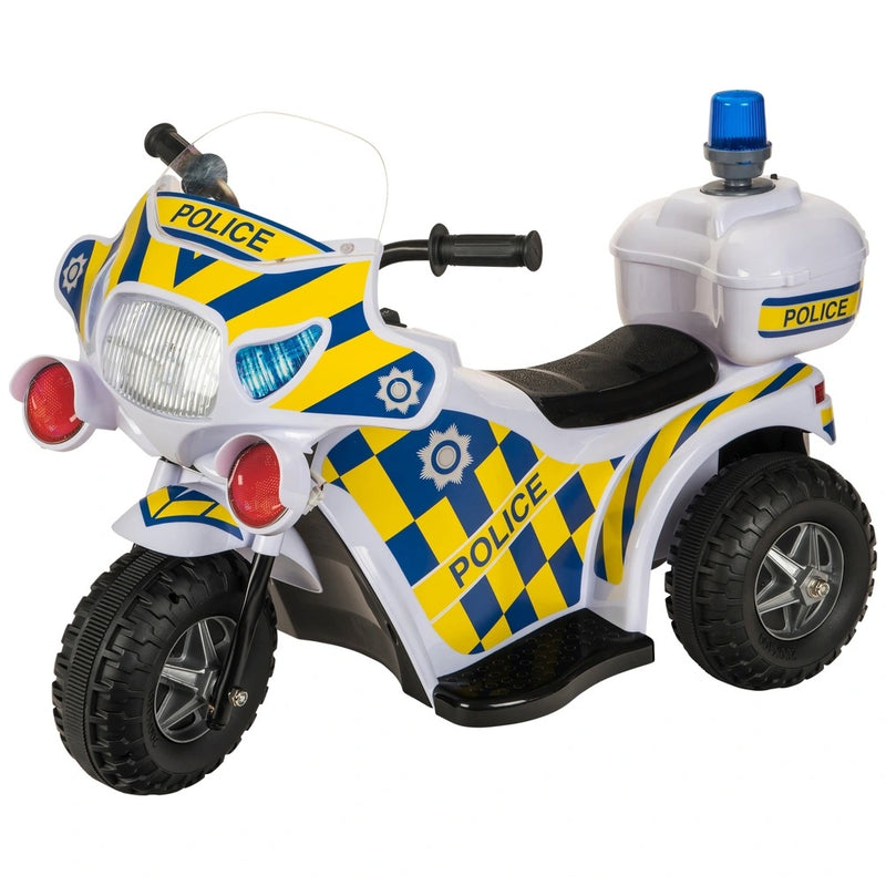 Police Motorbike 6V Electric Ride On - Working Headlight sounds and storage