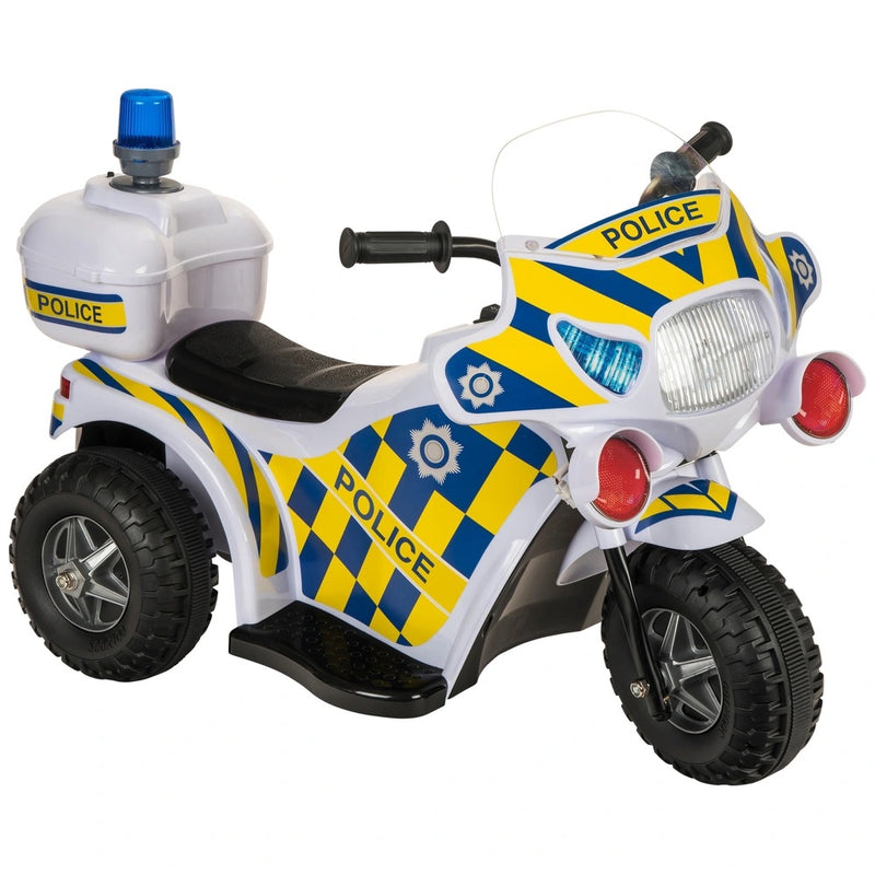 Police Motorbike 6V Electric Ride On - Working Headlight sounds and storage