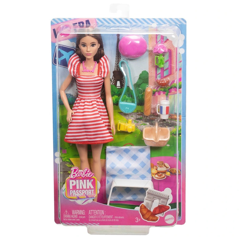 Barbie Pink Passport Paris Doll with Accessories