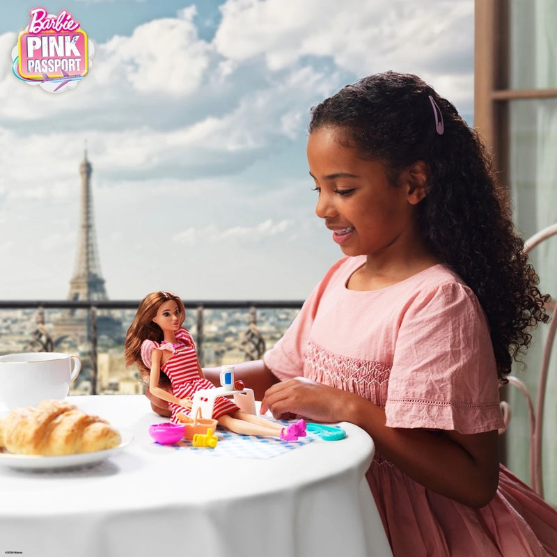 Barbie Pink Passport Paris Doll with Accessories