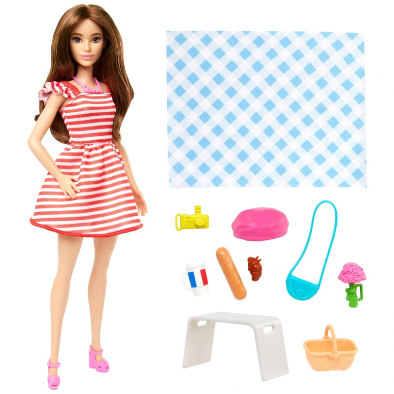 Barbie Pink Passport Paris Doll with Accessories