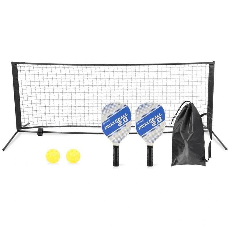 Complete Pickleball Starter Set with 8ft Net, Paddles, and Balls