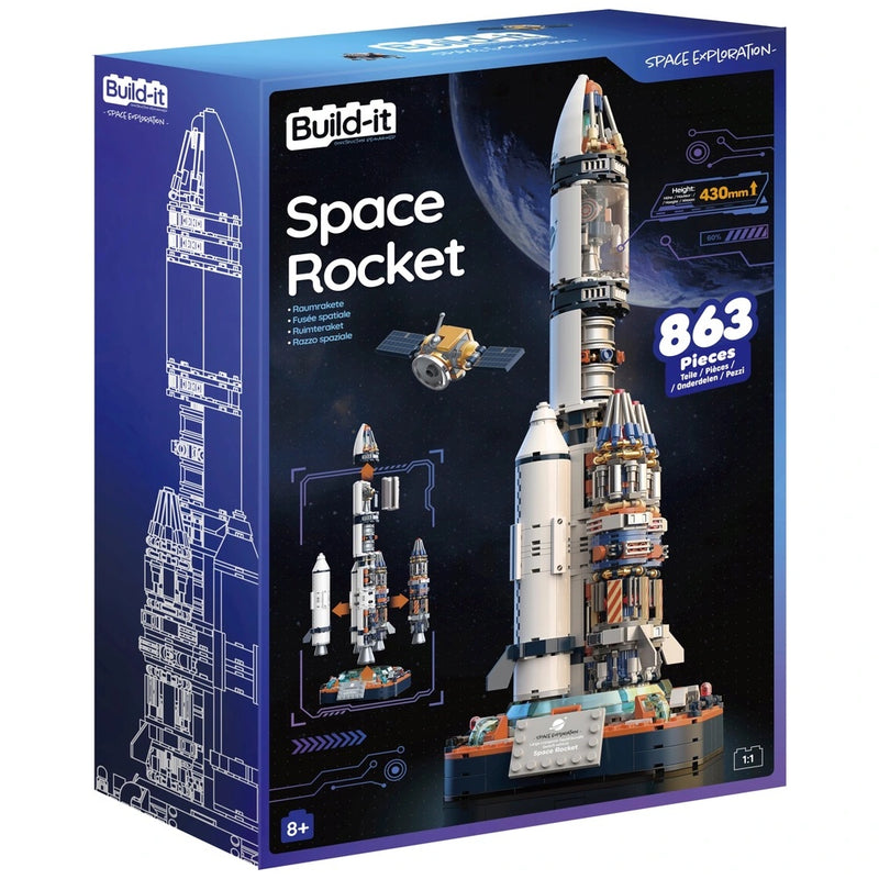 Build-It Space Rocket Set – 863 Pieces of Interstellar Adventure