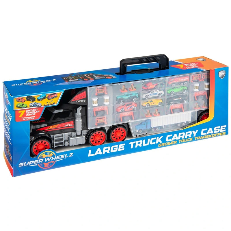 Super Wheelz Truck Carry Case and 7 Cars