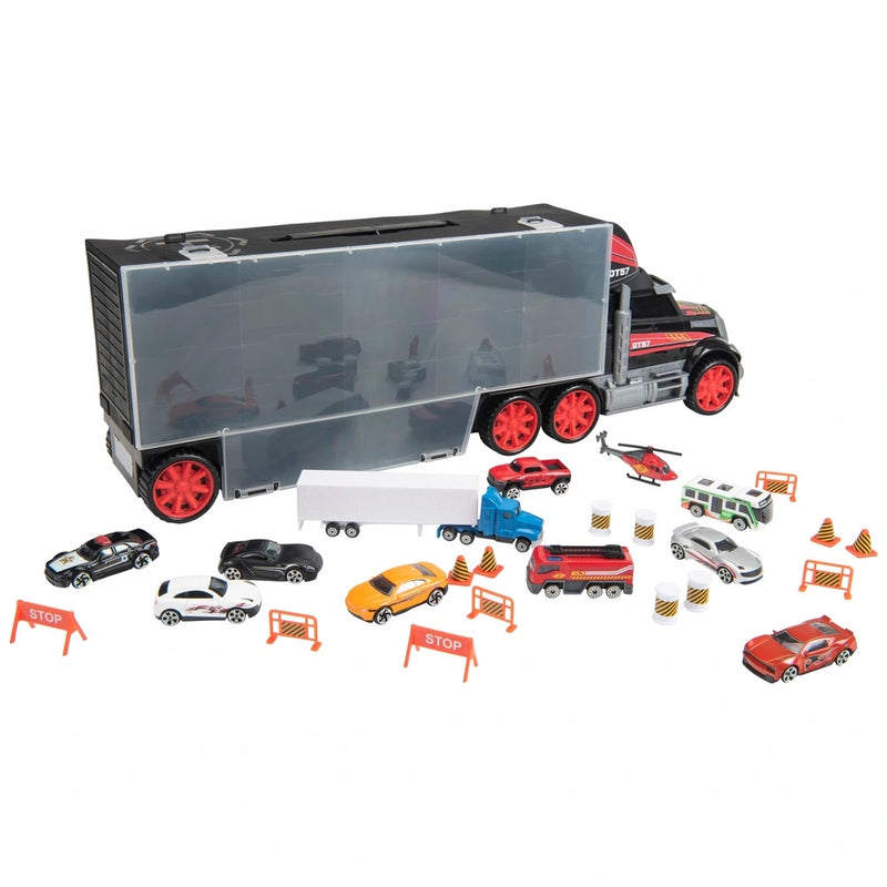 Super Wheelz Truck Carry Case and 7 Cars