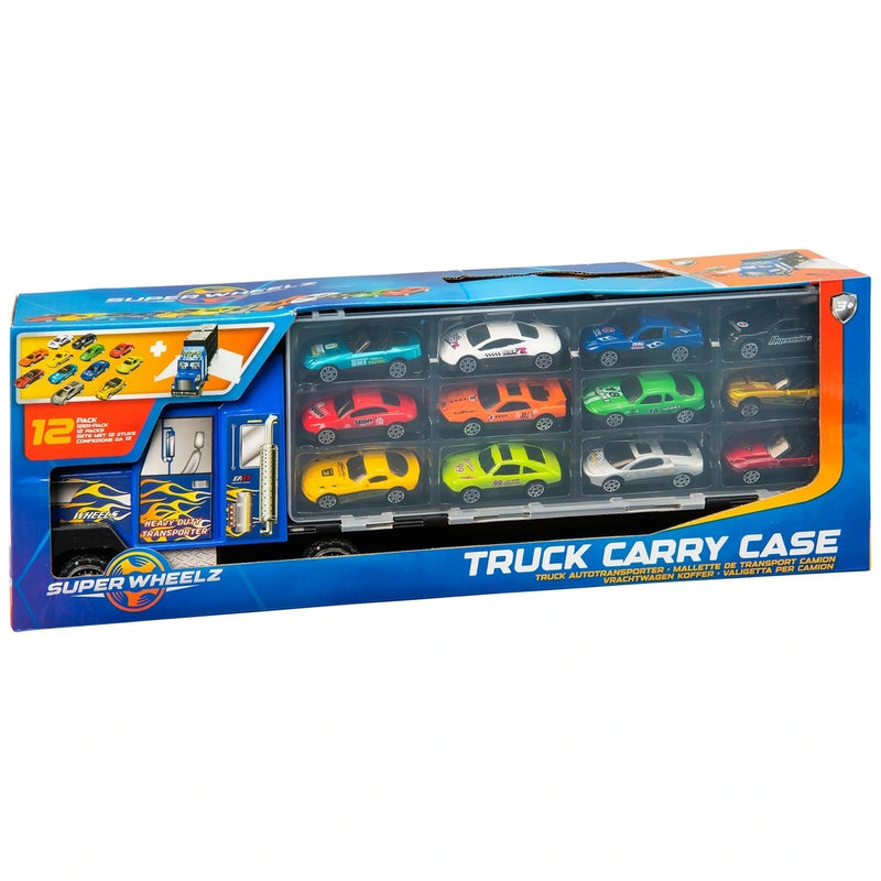 Super Wheelz 49cm Truck Carry Case and 12 Cars