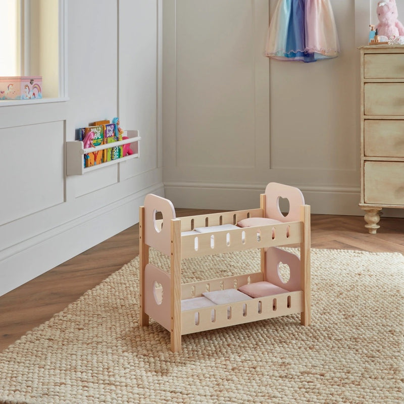 Dimples Wooden Love Heart Bunk Bed