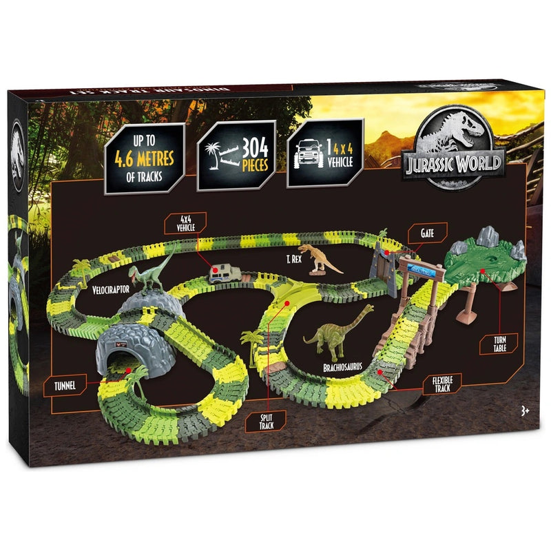 Jurassic World Dinosaur Track Set and 3 Dinosaur Figures