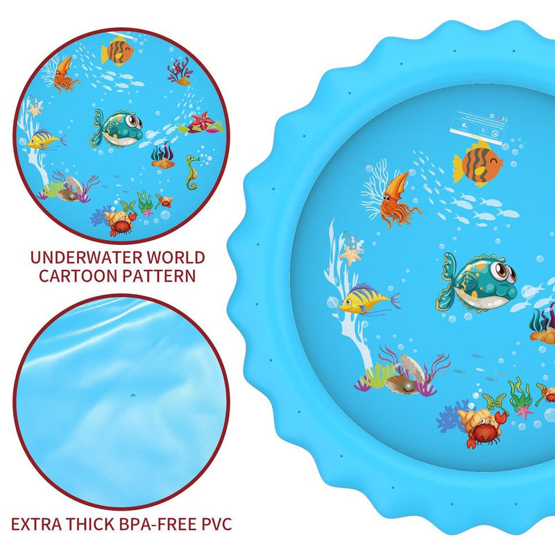 Sprinkle and Splash Water Play Mat - Inflatable Water Toy for Kids