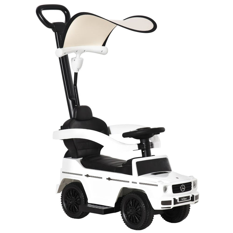 Benz G350 Ride-on Sliding Car Floor Slider Stroller Kids Vehicle - White