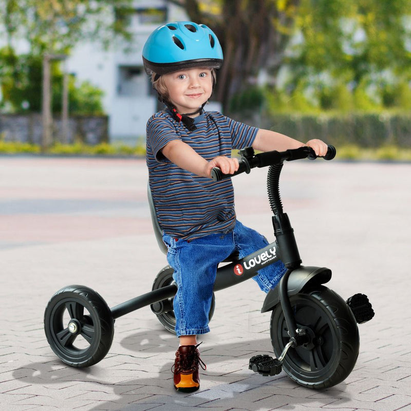 Baby Kids Children Toddler Tricycle Ride on Trike W/ 3 Wheels Black