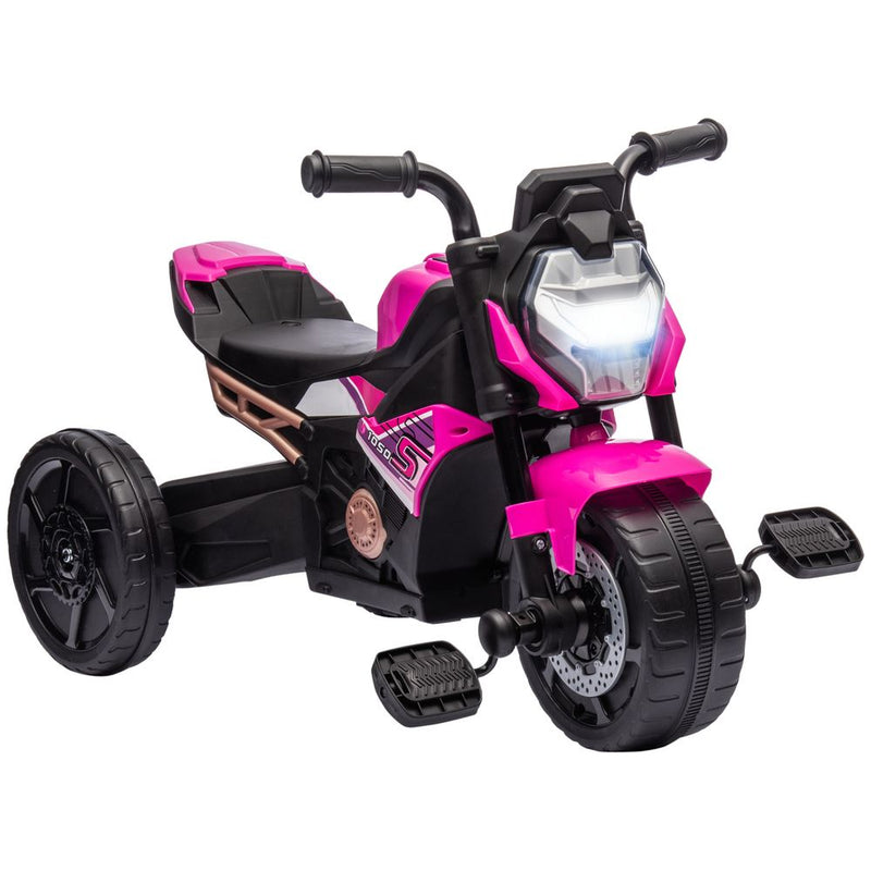 3 in 1 Baby Trike with Headlights, Music, Horn - Pink