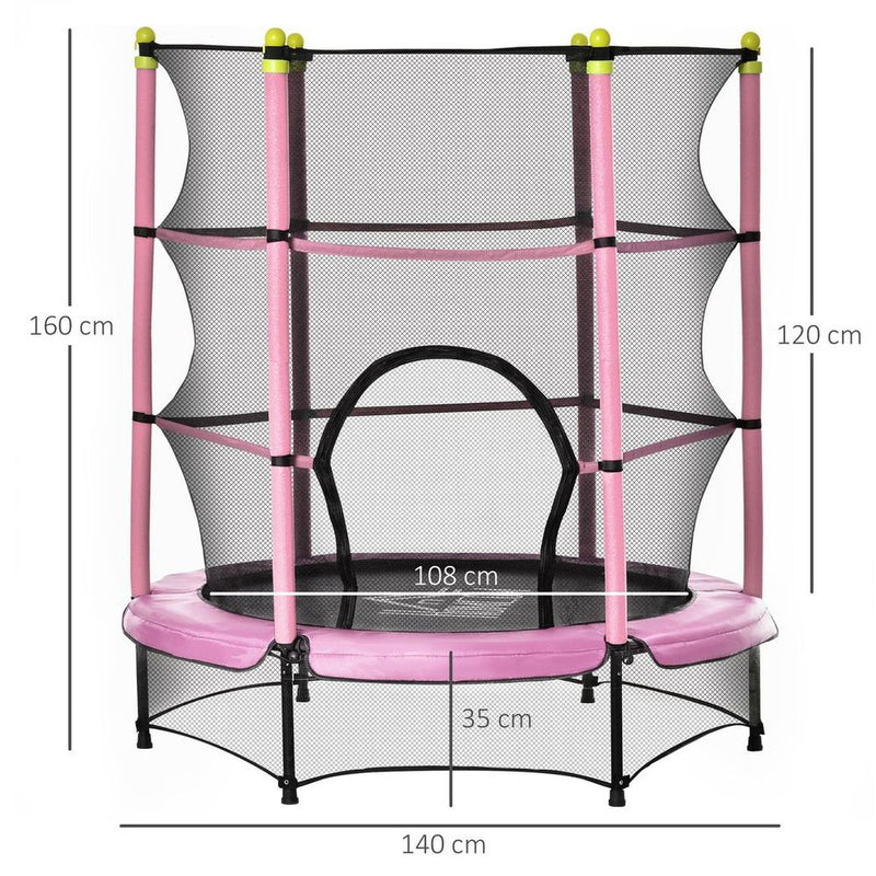 5.2FT Kids Trampoline with Safety Enclosure