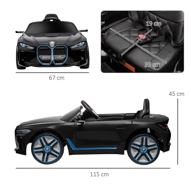 BMW Licensed Kids Electric Ride-On Car with Remote Control, Music, Lights & Suspension Wheels