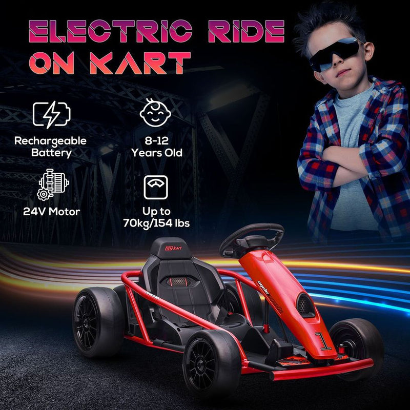 24V Electric Go Kart for Kids with Music