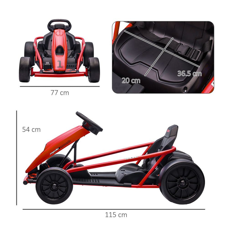 24V Electric Go Kart for Kids with Music