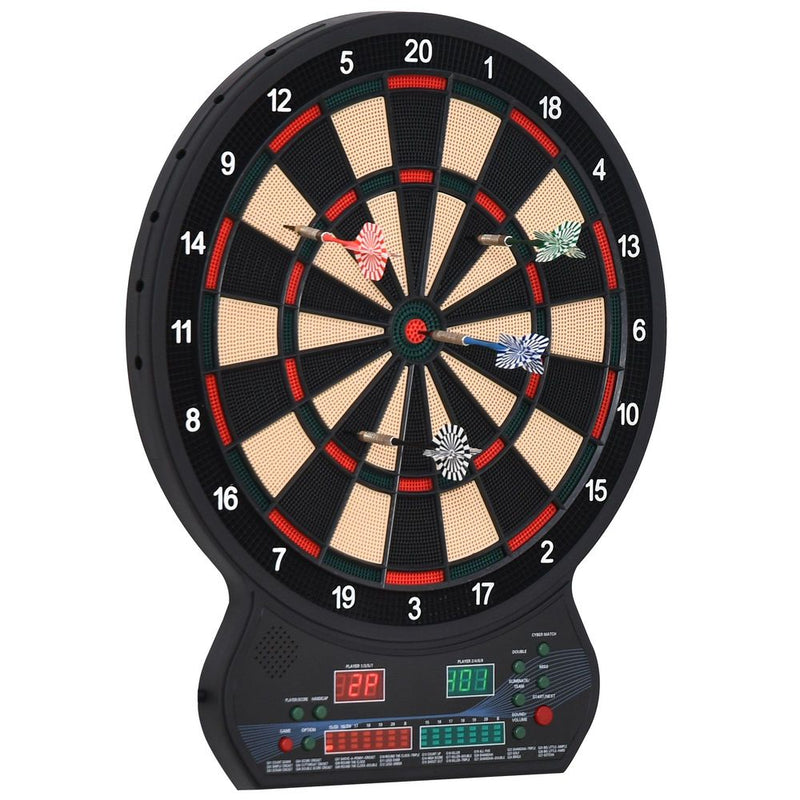 Electronic Dartboard LED Digital Score 27 Games with 12 Soft Darts Ready-to-Play