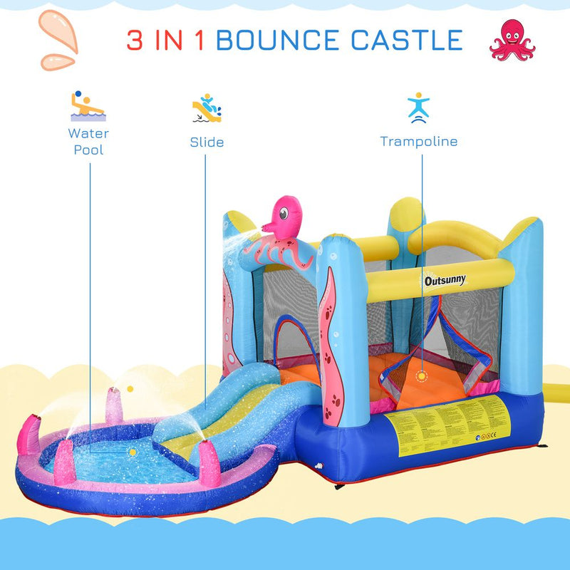 Bouncy Castle Slide Water Pool Trampoline And Blower