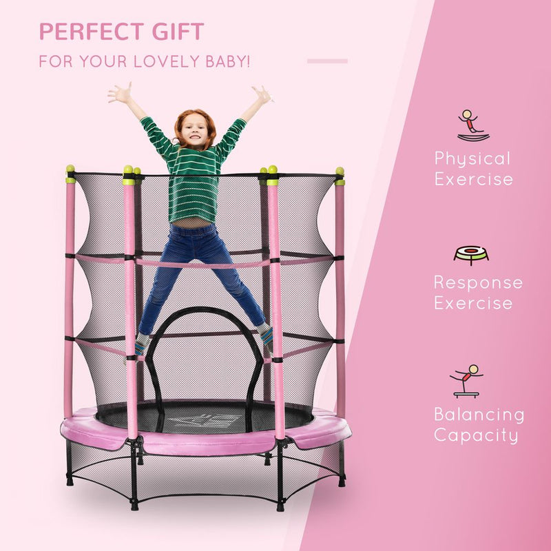 5.2FT Kids Trampoline with Safety Enclosure