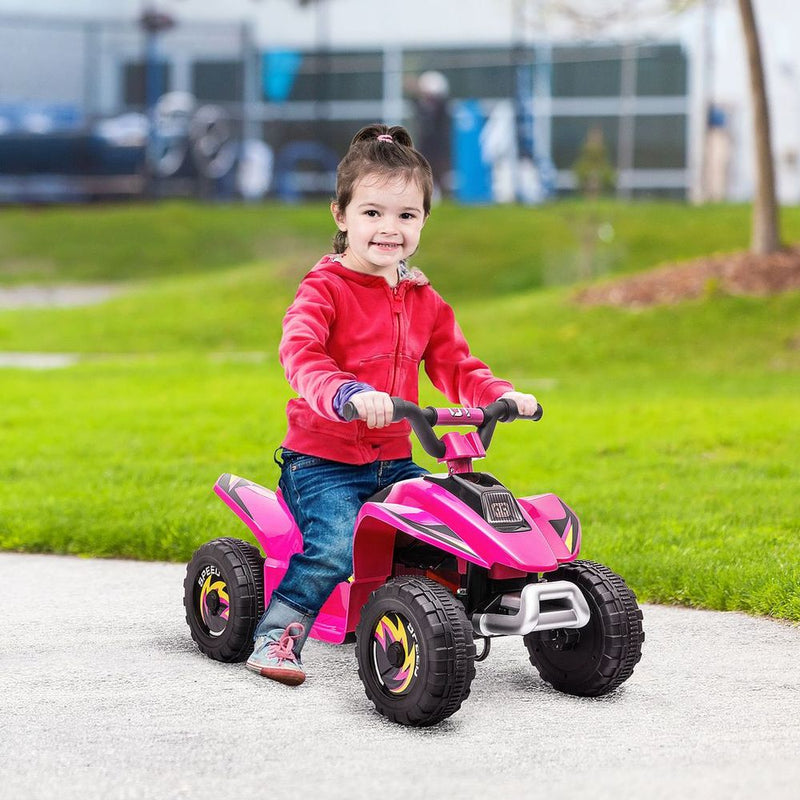 6V Kids Electric Ride on Car with Big Wheels - Pink