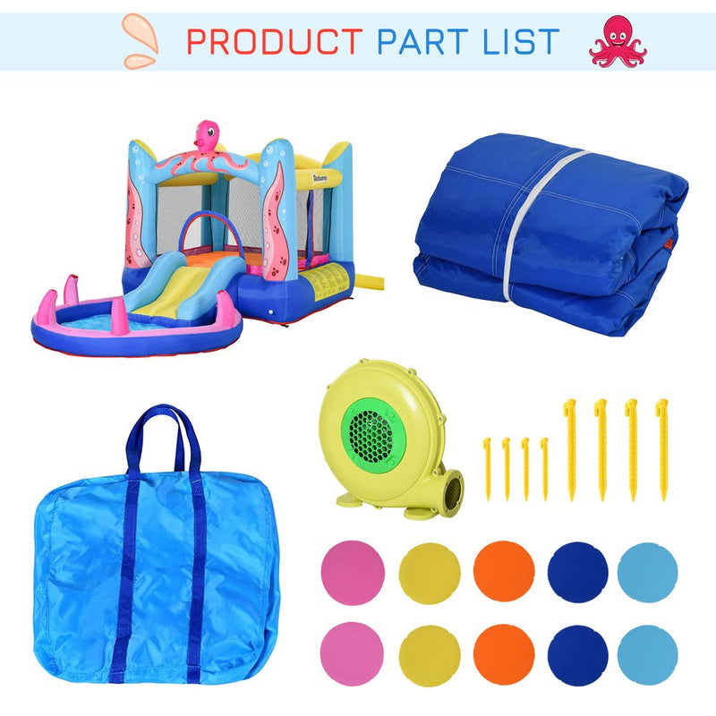 Bouncy Castle Slide Water Pool Trampoline And Blower