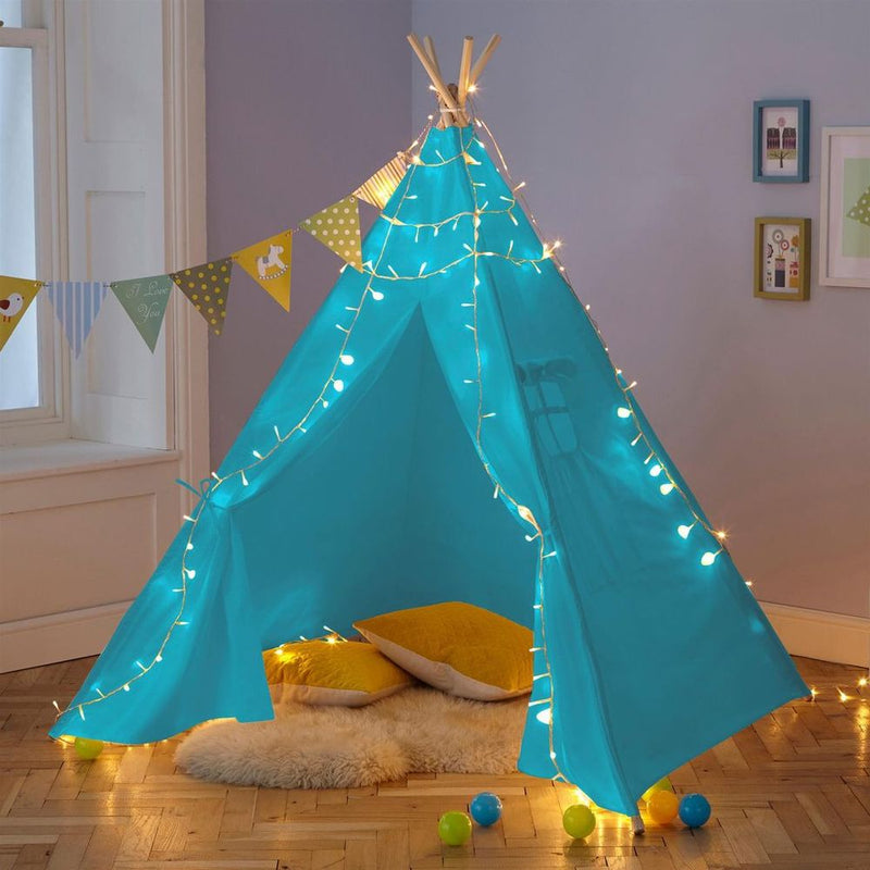 Neo Blue Canvas Kids Indian Tent TeePee