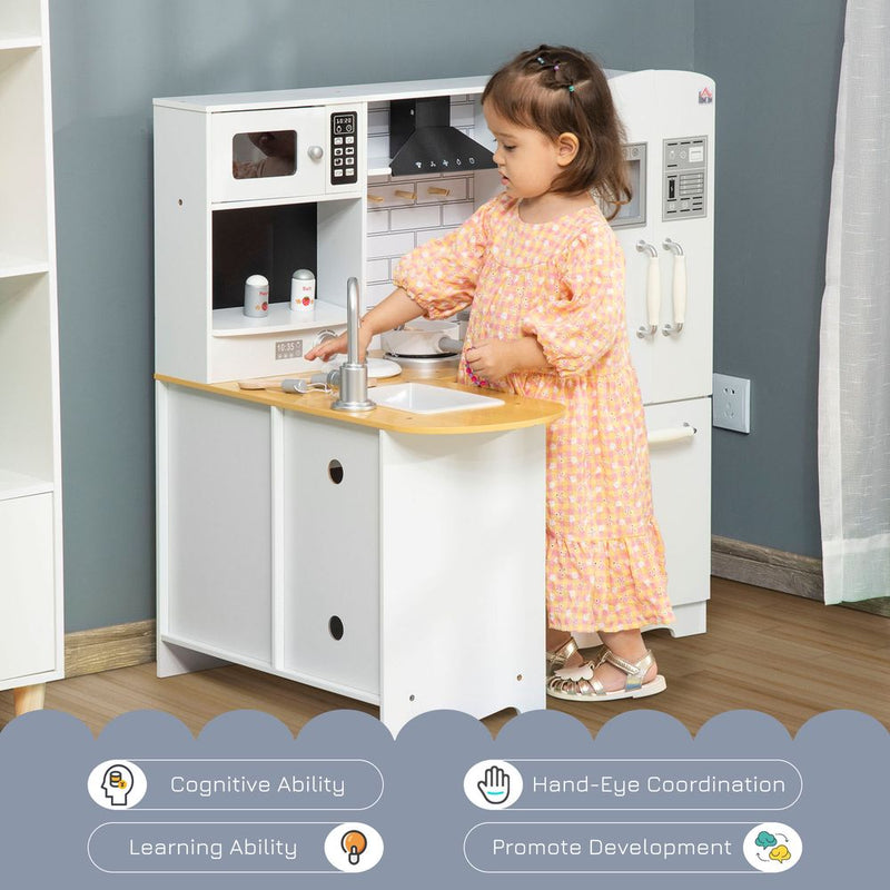 Large Kitchen Playset w/ Full Accessories - White